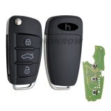 XHORSE VVDI  XZADM1EN 3 button remote key with XT27B insied  for AUDI models, XZ Series audi , Special pcb board exclusively for audi models , support audi MQB folding key support regenerate and reuse
