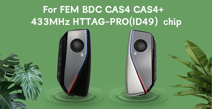 BMW FEM BDC CAS4 CAS4+ 4 button Smart Remote Key with 433MHz HTTAG-PRO(ID49) PCF7953P chip black color